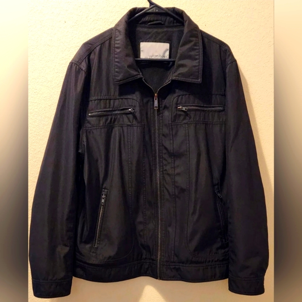 Wilsons Leather, Mens Black Jacket XL‎